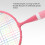 Modell: Kinder-Badminton-Schläger-Set - 3 Nylon, Rosa 5