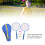 Kids Outdoor Badminton Racket Set with 3 Nylon Shuttlecocks - Blue 6
