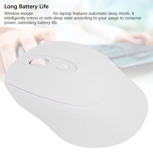 Mouse wireless bianco 500mAh piccolo 800/1200/1600DPI 2