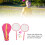 Modell: Kinder-Badminton-Schläger-Set - 3 Nylon, Rosa 3