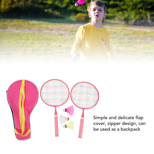 Modell: Kinder-Badminton-Schläger-Set - 3 Nylon, Rosa 2