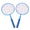 Kids Outdoor Badminton Racket Set with 3 Nylon Shuttlecocks - Blue 1