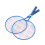 Kids Outdoor Badminton Racket Set with 3 Nylon Shuttlecocks - Blue 16