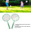 Set de 2 raquetas de bádminton verdes con pelota 3
