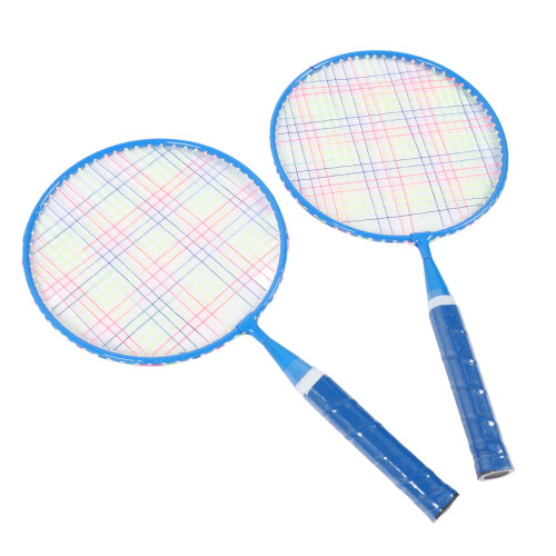Set di 2 racchette da badminton per bambini con borsa, blu