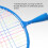 Kids Outdoor Badminton Racket Set with 3 Nylon Shuttlecocks - Blue 4