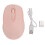Mouse wireless rosa 500mAh BT5.0 2.4G 800-1600 DPI 2
