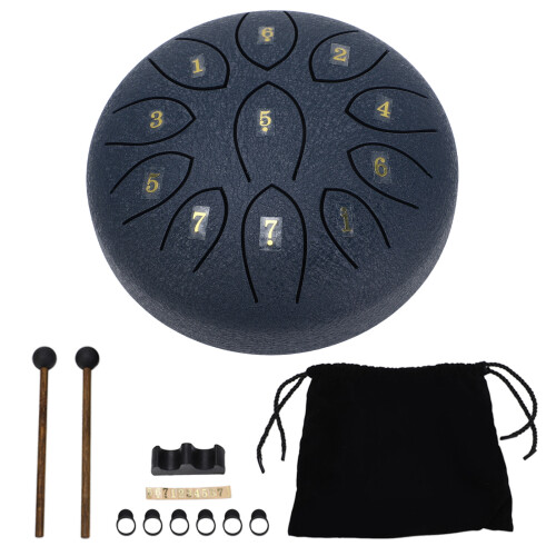 Tambour de pluie 6 pouces 11 notes acier au carbone bleu 2