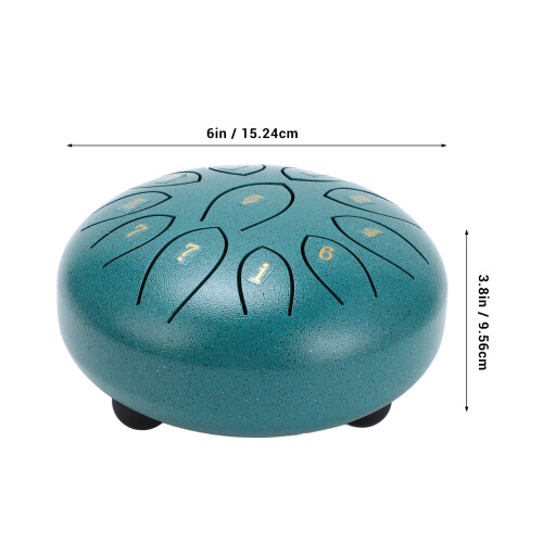 Tambour de pluie 11 notes 6 pouces tambour à langue vert 1
