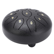 Tambour à langue en acier 6 po 11 notes Chakra Rain noir