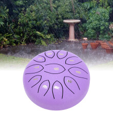 Tambour à langue en acier de 6 po 11 notes violet extérieur