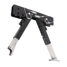 Adjustable Folding RV Step Stabilizer - Stainless Steel Anti-Slip 12x8 in