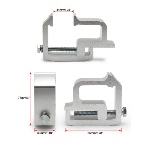 TL-2002 4x pince à rail en aluminium robuste 1