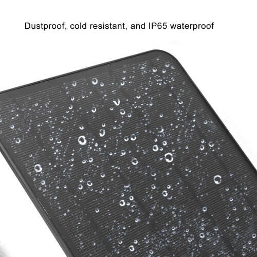 Panel solar negro de 6V 5W 3m Type-C IP65 giratorio 2