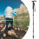 Durable Red Aluminium Trekking Pole with T Handle for Climbing & Camping 1