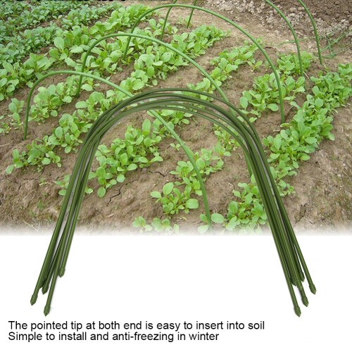 6Pcs Steel Pipe Greenhouse Hoops - Durable Plant Support Frames 2