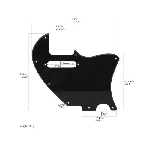 Gitarren-Pickguard aus PVC für P90 1