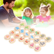 20 Stück Holz-Streichholz-Memory-Spiel Lernspielzeug Frühförderung Entwicklungs-Spielzeug für Kinder Kleinkinder Typ 2