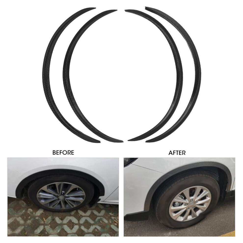4Pcs Wheel Eyebrow Protector Lip Trim - Carbon Fiber Style, 72Cm 5081334035949