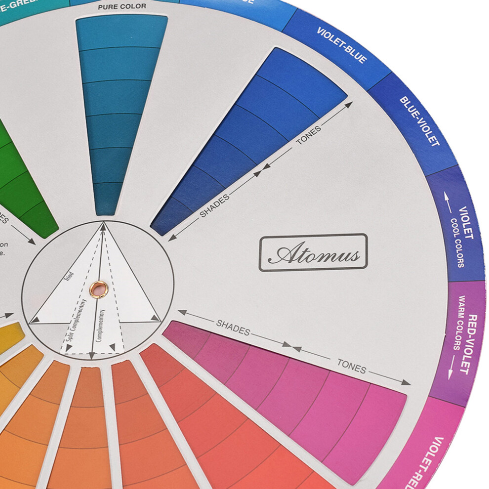Color Learning Guide Paper Card for Tattoo and Nail Pigment Selection