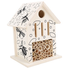 Casa per api in legno 10x10x15,5 cm, 290 g, legno massiccio