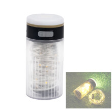 2-en-1 lampe LED de camping 1200mAh 116x50x50 jaune