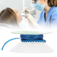 Dental Orthodontic Elastic Rubber Chain Short Dark Blue Colorful Accessory