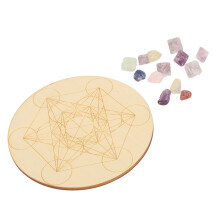 Set di tavole a griglia di cristallo A05 colorate per meditazione