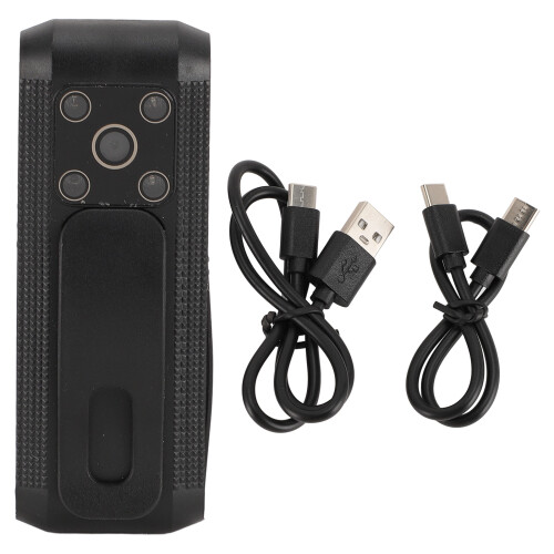 Caméra corporelle 1080p 128 Go microSD, objectif à 180 1