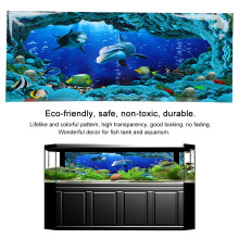Sea World Fischbecken Hintergrund PVC Landschaft Wanddekoration 61x30cm