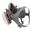 Half Face Respirator KN90, Rubber, Model 6200P, FD-410 16