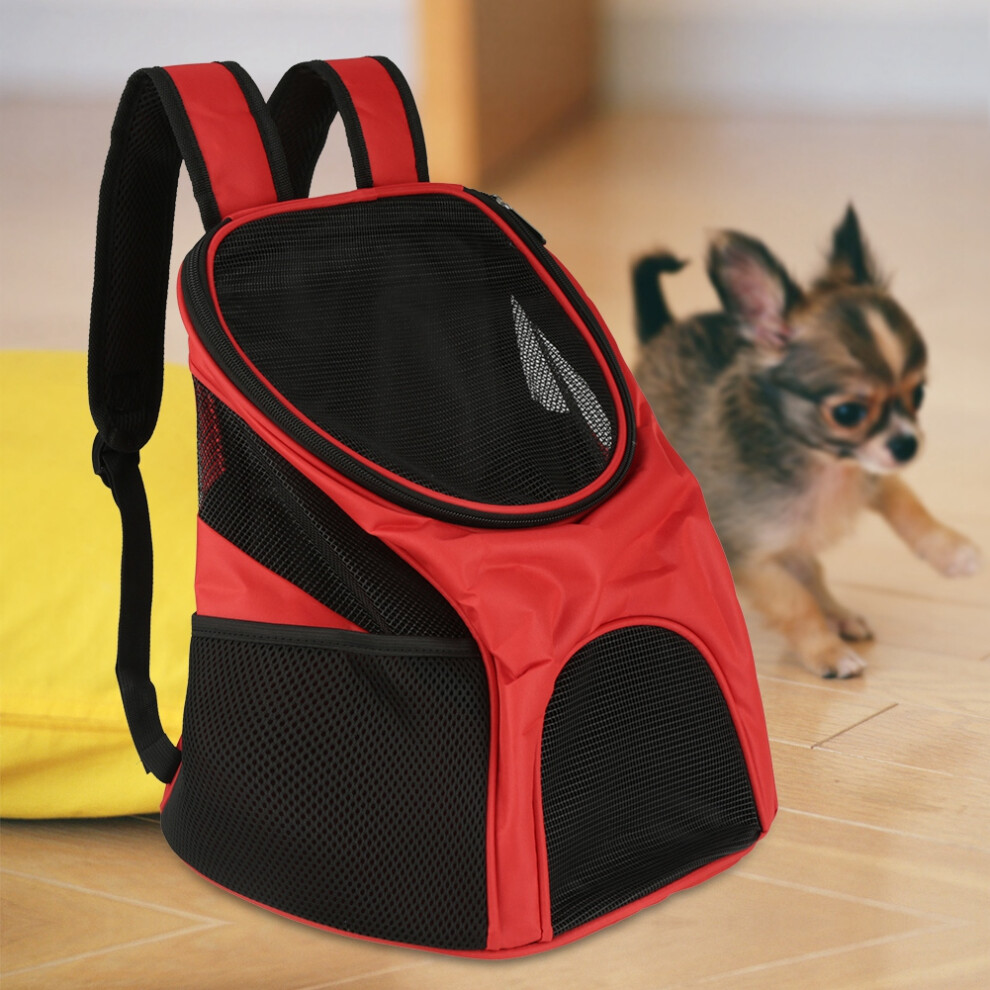 Portable Double Shoulder Pet Carrier Bag for Dogs Cats 26x21x34.5cm Red-image-OPC-PJCPT7V-NEW