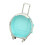 Blauer runder Koffer-Spielzeug-Organizer 20  6,5  30,5 cm 1
