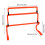 5Pcs Orange Adjustable Soccer Hurdles for Agility Speed Training 11