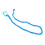 Correa para pala de kayak, 2 piezas, 0.96m-2m, elástica, azul 9