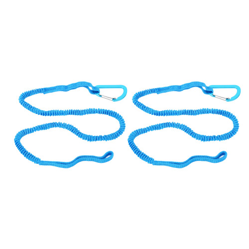 Correa para pala de kayak, 2 piezas, 0.96m-2m, elástica, azul 2