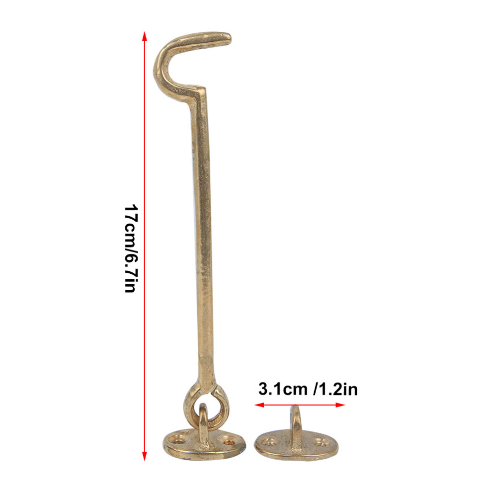 Chinese Brass Window Latch Antique Security Stay Hook Wind Brace Brass 4381334054201