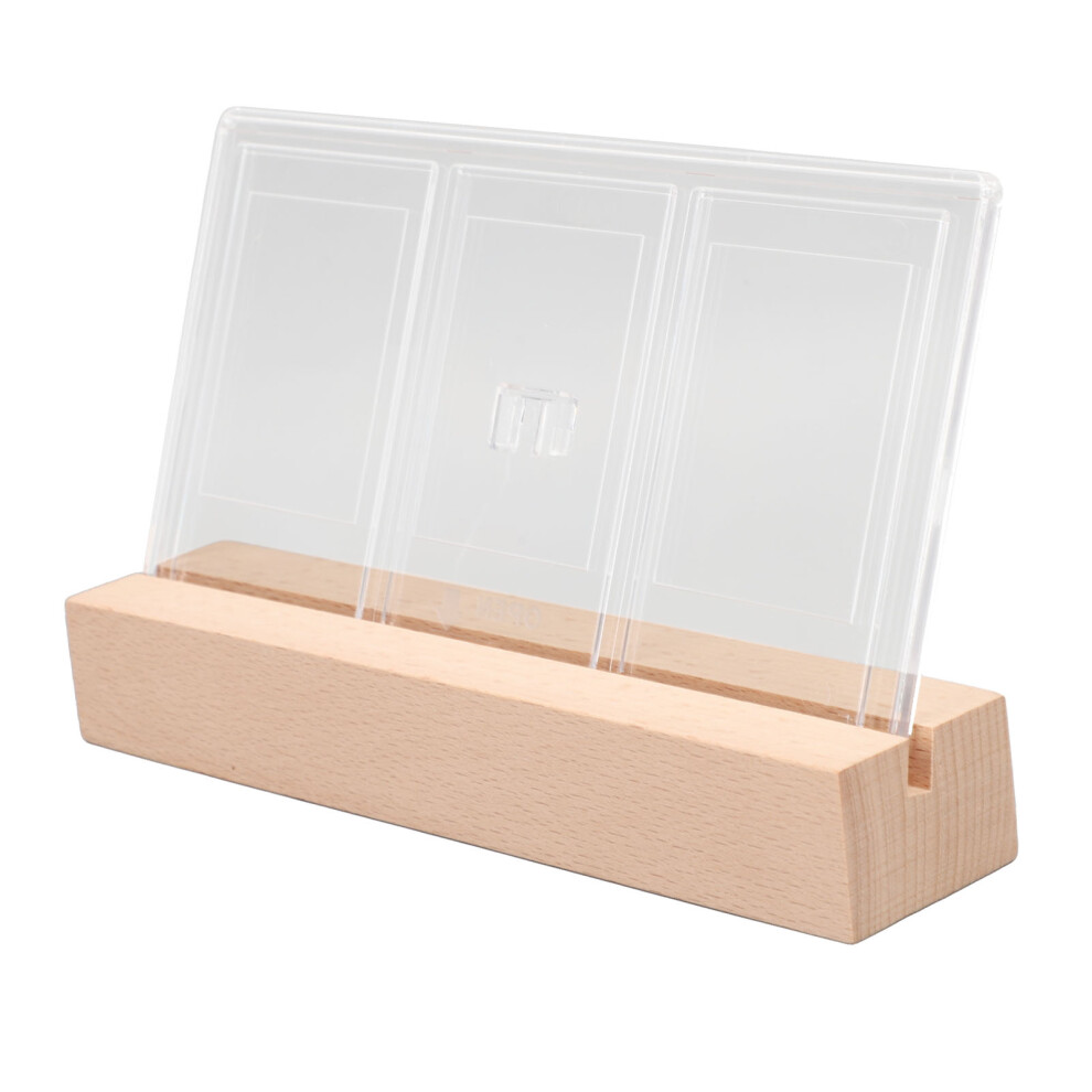 Wooden Base Instant Photo Frame 3in Acrylic Display Plaque-image-OPC-PJCPTS5-NEW