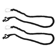 2 piezas de correa para pala de kayak 0.96m-2m negro, 3.1ft-6.56ft