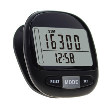 Podomètre compact 0 à 99 999 pas, noir 53  50  26 mm