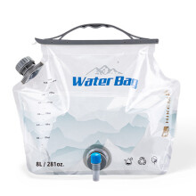 Sacca d'acqua pieghevole da 8 L con rubinetto, contenitore per campeggio all'aperto e viaggi in auto