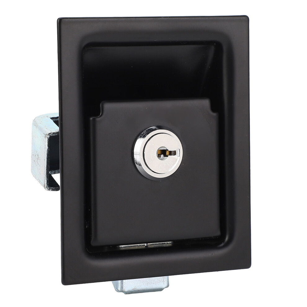 Carbon Steel Flush Mount Tool Box Latch With 2 Keys, 3.3X2.7in 4161334057705