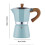 Cafetière moka 300 ml 9x19,5 cm Bleue Facile d’utilisation 2