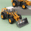Bulldozer de aleación, vehículo de construcción a escala 1:55 7