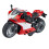 1:14 Rosso AG3x3 15x7,5x8 cm Moto pull-back 9