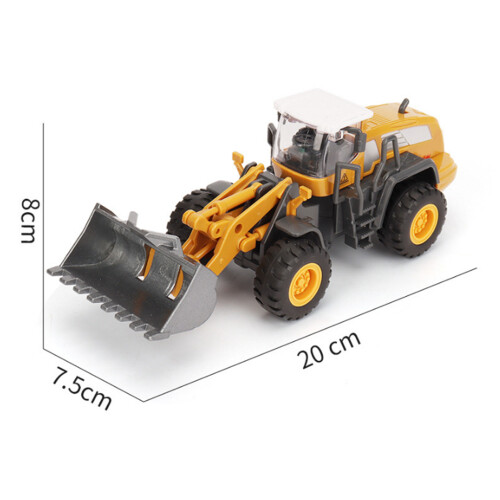 Bulldozer de aleación, vehículo de construcción a escala 1:55 1