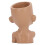Maceta con rostro 17x11 cm 390 g color café 11