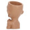 Maceta con rostro 17x11 cm 390 g color café 9