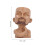 Maceta con rostro 17x11 cm 390 g color café 2