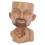 Maceta con rostro 17x11 cm 390 g color café 3